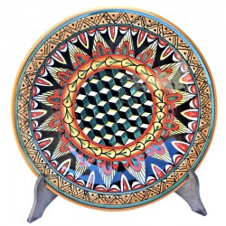 Piatto da parete ceramica maiolica Deruta vario cubi