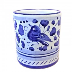 Mug majolica ceramic Deruta blue arabesque