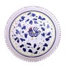 Bolo insalatiera ceramica maiolica Deruta dipinto a mano decoro Gallo Blu Orvietano