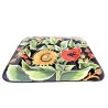 Square plate or tray ceramic majolica Deruta hand painted Sunflower Black decoration