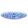 Piatto ovale da portata ceramica maiolica Deruta arabesco blu