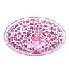 Tray Deruta majolica ceramic hand painted oval with red Arabesque decoration