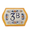 House Number Ceramic A Yellow Border