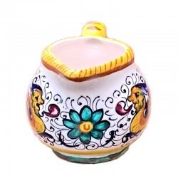 Milk jug Deruta majolica ceramic hand painted with Raphaelesque decoration