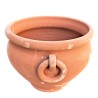Round terracotta planter with rings hand made