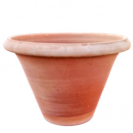 Smooth classic vase terracotta handmade