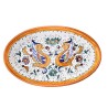 Piatto ovale da portata ceramica maiolica Deruta raffaellesco