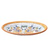 Tray Deruta majolica ceramic hand painted oval with Raphaelesque decoration