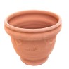 Round smooth terracotta planter Deruta model hand made