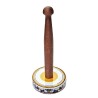 Roll holder with wood majolica ceramic Deruta rich Deruta yellow