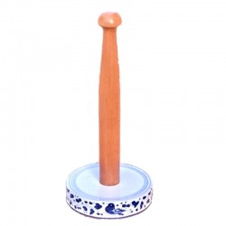 Roll holder Deruta majolica ceramic hand painted blue Arabesque decoration