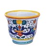 Coffee cup majolica ceramic Deruta rich Deruta yellow decoration