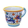 Coffee Cup ceramic majolica Deruta hand painted with Rich Deruta yellow decoration CC 80