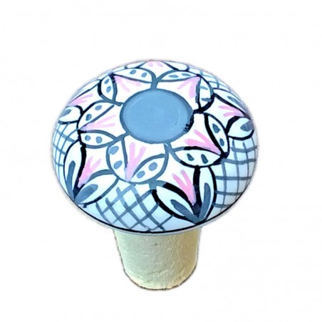 Tappo ceramica maiolica Deruta geometrico 01