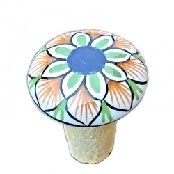 Tappo ceramica maiolica Deruta geometrico 04