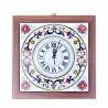 Clock majolica Ceramic Deruta rich Deruta wooden