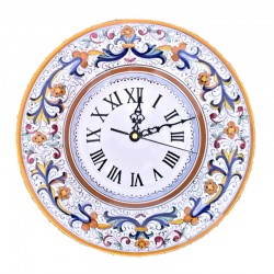 Wall clock majolica ceramic...