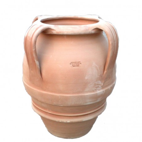 Terracotta jar with handles handmade