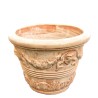 Vase decorated Bologna terracotta hand made