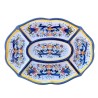 Antipastiera ovale 5 scomparti ceramica maiolica Deruta ricco Deruta blu