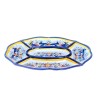 Oval appetizer tray 5 compartments majolica ceramic Deruta rich Deruta blue