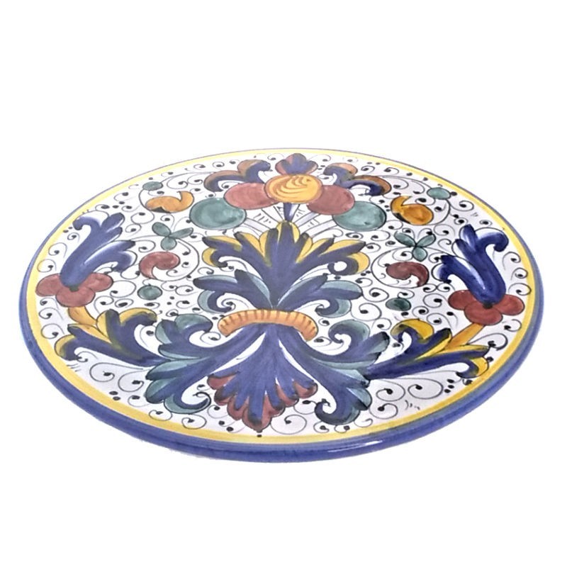 Trivet Deruta majolica ceramic hand painted Rich Deruta Blue decoration