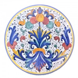 Trivet Deruta majolica ceramic hand painted Rich Deruta Blue decoration