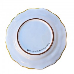 Servizio piatti tavola smerlati ceramica maiolica Deruta ricco Deruta giallo
