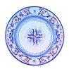 Piatto tavola ceramica maiolica Deruta ricco Deruta blu centrino