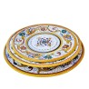 Servizio piatti tavola ceramica maiolica Deruta dipinto a mano decoro Raffaellesco centrino