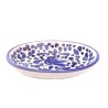 Soap dish Deruta majolica ceramic hand painted Blue Arabesque decoration oval
