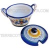 Grated cheese bowl majolica ceramic Deruta rich Deruta blue