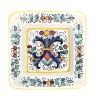 Square plate or tray ceramic majolica Deruta hand painted Rich Deruta Yellow decoration