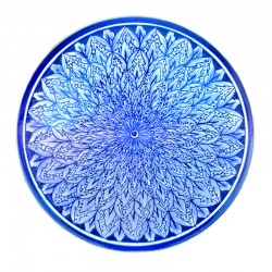 Wall plate majolica ceramic Deruta blue Lucia