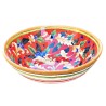 Salad bowl majolica ceramic Deruta artistic red