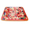 Piatto vassoio ceramica maiolica Deruta dipinto a mano quadrato decoro Rosso Artistico