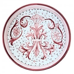 Ciotola ceramica maiolica Deruta ricco Deruta rosso monocolore