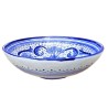 Salad bowl majolica ceramic Deruta rich Deruta blue single color