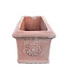 Small rectangular terracotta box with festoon handmade