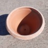 Classic smooth terracotta vase hand made