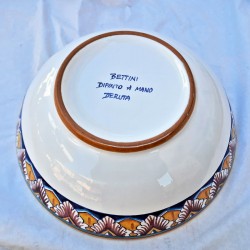 Salad bowl majolica ceramic Deruta geometric Todi