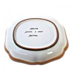 Legumiera ovale ceramica maiolica Deruta vario cubi