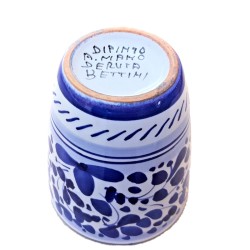 Glass majolica ceramic Deruta blue arabesque
