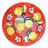 Salad bowl majolica ceramic Deruta red Positano