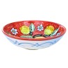 Deruta majolica salad bowl hand painted with Positano red decoration