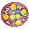 Deruta majolica salad bowl hand painted with Positano dark red decoration