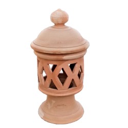 Lamp lantern terracotta braided handmade Deruta