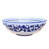 Salad bowl majolica ceramic Deruta blue arabesque