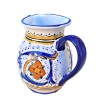 Deruta majolica jug hand painted with Rich Deruta Blue decoration