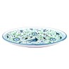 Tray Deruta majolica ceramic hand painted oval with green Arabesque decoration